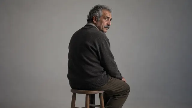 Dizi oyunculuğu başvurusu için sade bir arka plan önünde telefonla doğal portre fotoğrafı çektiren aday