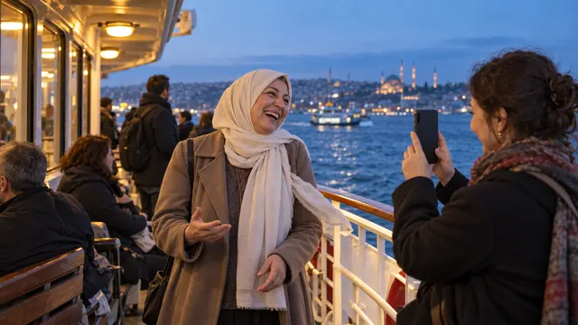 Sade bir arka plan önünde, telefon kamerasına bakarak dizi oyunculuğu başvurusu için tanıtım videosu hazırlayan aday