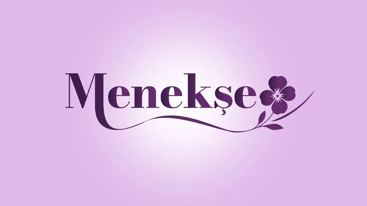 Menekşe dizisinin resmî tanıtım görselinde mor çiçekli dizi logosu yer alıyor.