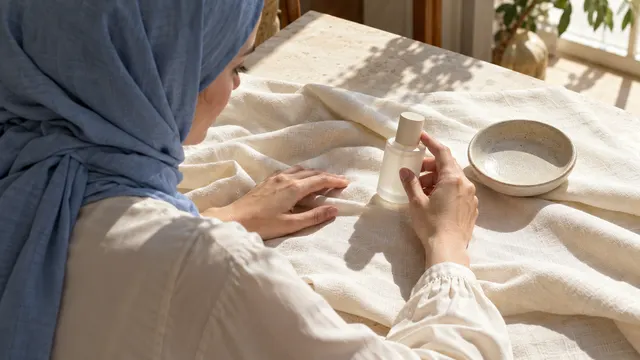 Sade bir zemin üzerinde yüzüğü kameraya doğru tutan, parmakları ve bileği yakın planda görünen el modeli