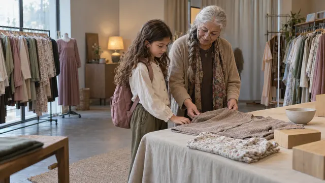 Sade bir fonda günlük kıyafetle doğal poz veren kız çocuğunun katalog çekiminde kıyafet kesimini gösteren görünümü